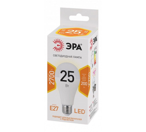 Лампа светодиодная Эра Стандарт LED A65-25W-827-E27
