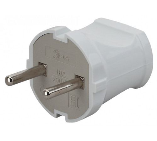 Вилка прямая без заземления Эра Vx1-W