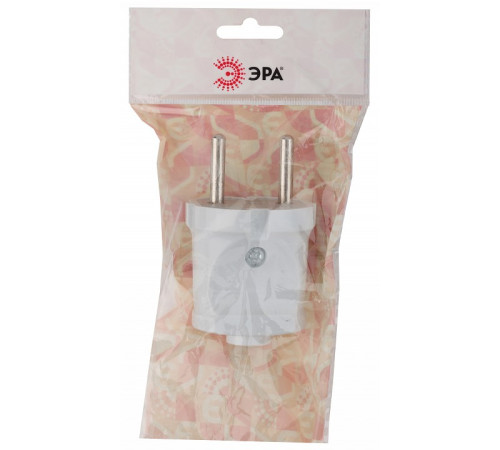 Вилка прямая без заземления Эра Vx1-W