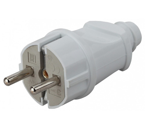 Вилка прямая с заземлением Эра Vx2-W