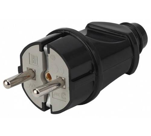 Вилка прямая с заземлением Эра Vx2-B