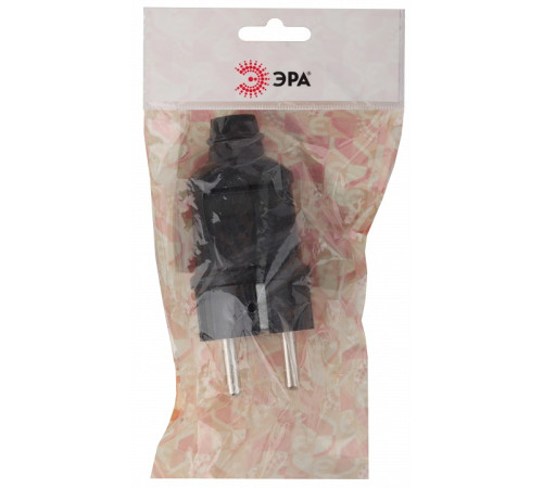 Вилка прямая с заземлением Эра Vx2-B