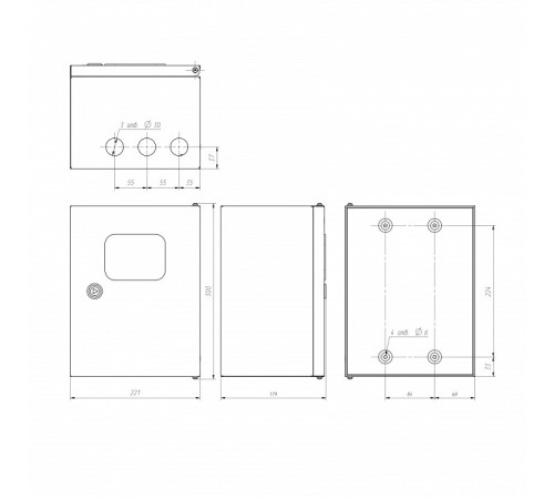 Электрический щиток накладной Эра NO_SIMPLE_STM_SHMPg(okno)-00_IP54