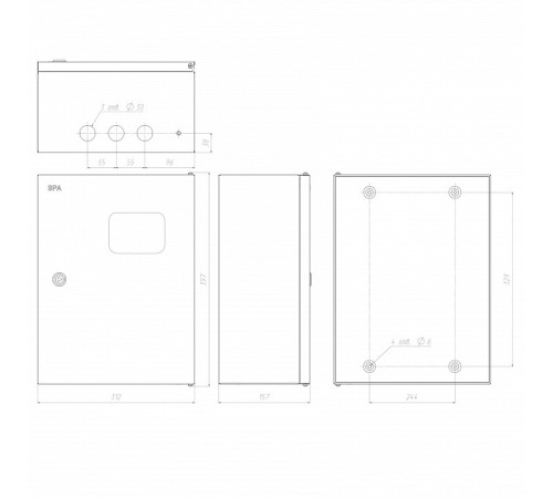 Электрический щиток навесной Эра NO_SIMPLE_STM_SHU-3/1-0
