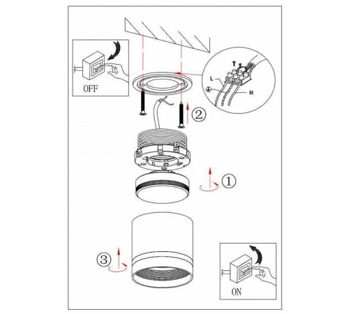 Накладной светильник Эра OL9 GX53 WH/WH Б0048541