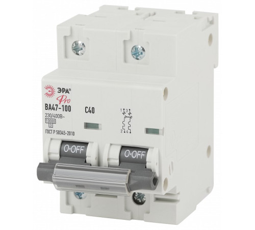 Автоматический выключатель 2P Эра ВА47-100 NO-902-275