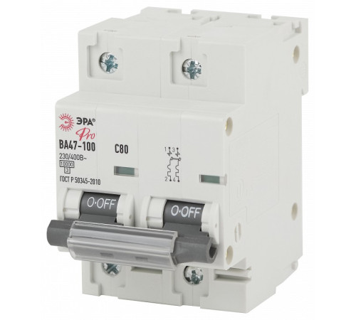 Автоматический выключатель 2P Эра ВА47-100 NO-902-277