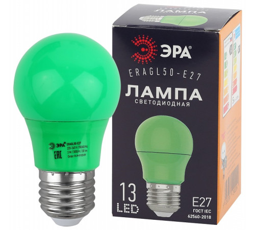 Лампа светодиодная Эра ERAGL50-E27