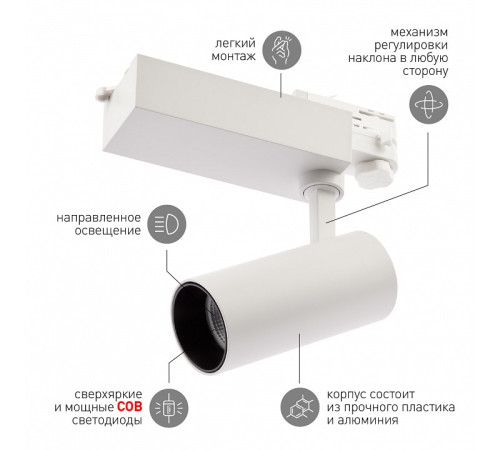 Светильник на штанге Эра SТR-30-36-40K-W20