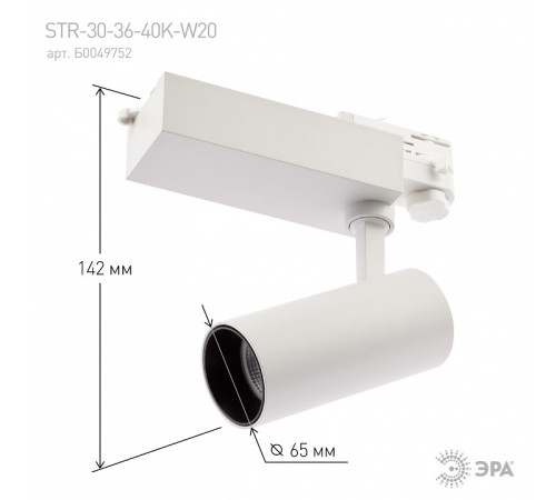 Светильник на штанге Эра SТR-30-36-40K-W20