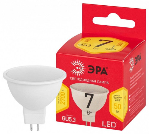 Лампа светодиодная Эра LED MR16-7W-827-GU5.3 R