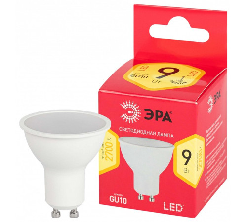 Лампа светодиодная Эра GU10 9Вт 2700K LED MR16-9W-827-GU10 R
