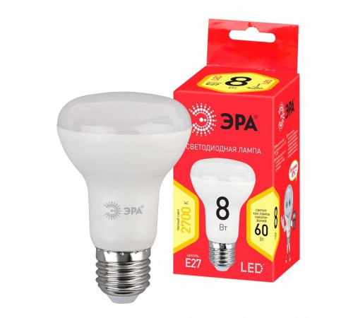 Лампа светодиодная Эра LED R63-8W-827-E27 R