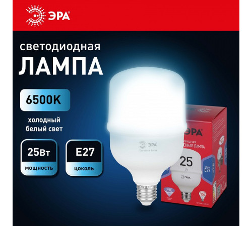 Лампа светодиодная Эра LED POWER T70-25W-6500-E27 R