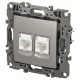 Розетка двойная Ethernet RJ-45 без рамки Эра Эра 12 12-3108-16