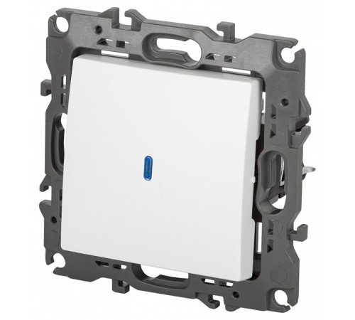 Выключатель одноклавишный с подсветкой без рамки Эра Эра 12 12-1102-01М
