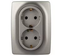 Розетка двойная без заземления Эра Эра 12 12-2106-16