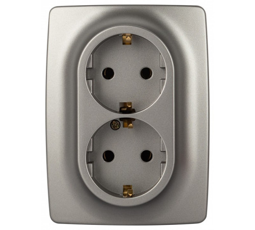 Розетка двойная без заземления Эра Эра 12 12-2106-16