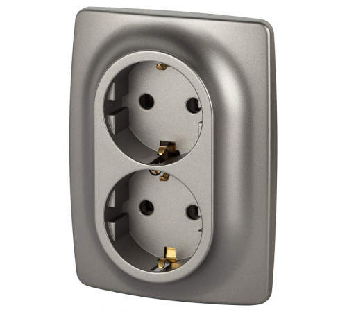 Розетка двойная без заземления Эра Эра 12 12-2106-16