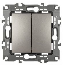 Выключатель двухклавишный без рамки Эра Эра 12 12-1104-16