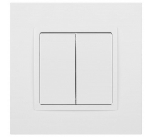 Выключатель двухклавишный без рамки Эра Эра Elegance 14-1104-01М