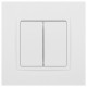 Выключатель двухклавишный без рамки Эра Эра Elegance 14-1104-01М