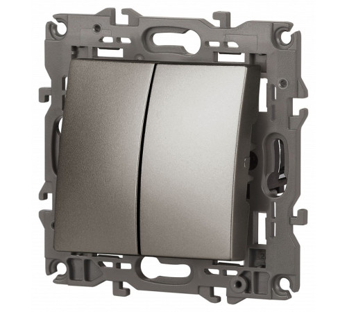 Переключатель перекрестный двухклавишный без рамки Эра Эра Elegance 14-1112-16