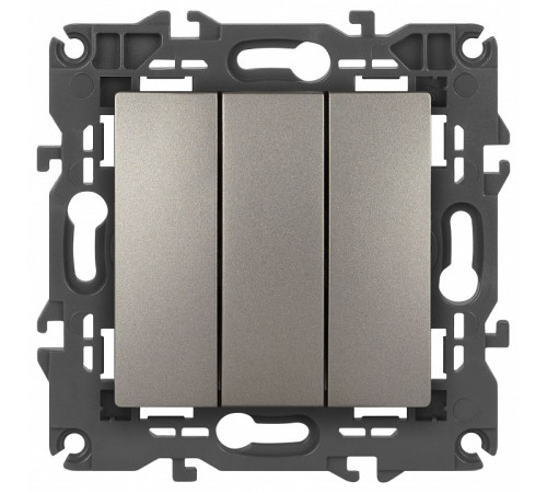 Выключатель трехклавишный без рамки Эра Эра Elegance 14-1107-16