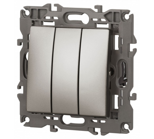 Выключатель трехклавишный без рамки Эра Эра Elegance 14-1107-16