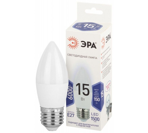 Лампа светодиодная Эра Стандарт LED B35-15W-860-E27