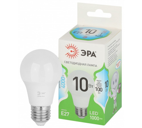 Лампа светодиодная Эра Green Line LED A60-10W-840-E27 GL