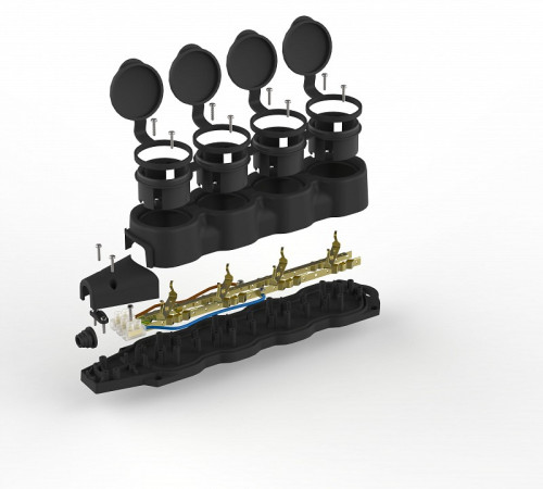 Колодка Эра KX-4e-B-IP44