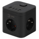 Удлинитель с выключателем Эра CUBE-3es-1,5m-4USB-B