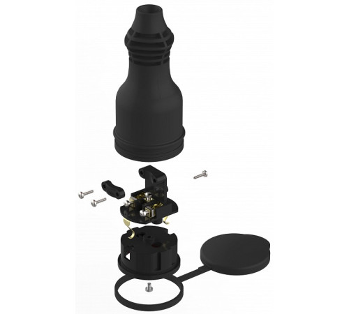 Розетка с заземлением Эра RX11-B-IP44