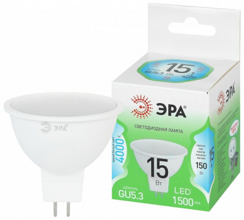Лампа светодиодная Эра LED MR16-15W-840-GU5.3 GL