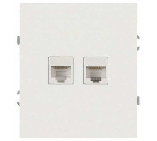 Розетка двойная Ethernet RJ-45 без рамки Эра Arktik 16-3108-01