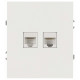 Розетка двойная Ethernet RJ-45 без рамки Эра Arktik 16-3108-01