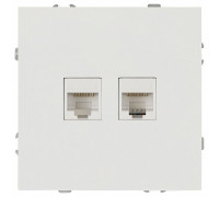 Розетка двойная Ethernet RJ-45 без рамки Эра Galaxy 15-3108-01