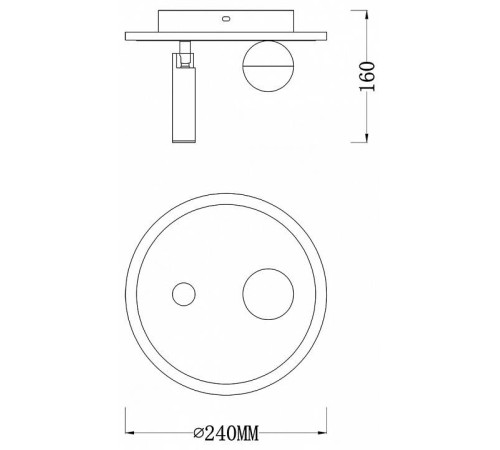 Накладной светильник Escada 20022LED 20022SMA/01LED SWH