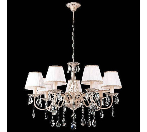 Подвесная люстра Eurosvet Amelia 3637/7 белый с золотом/прозрачный хрусталь Strotskis