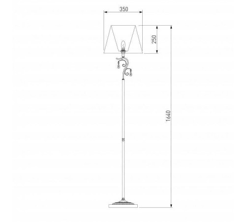 Торшер Eurosvet Incanto 01023/1 серебро