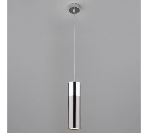 Подвесной светильник Eurosvet Double Topper 50135/1 LED хром/черный жемчуг 12W