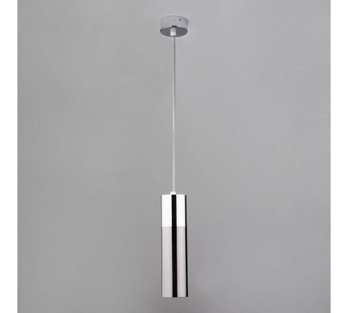 Подвесной светильник Eurosvet Double Topper 50135/1 LED хром/черный жемчуг 12W