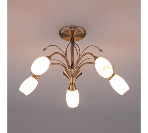 Люстра на штанге Eurosvet Ginevra 30280/5 античная бронза