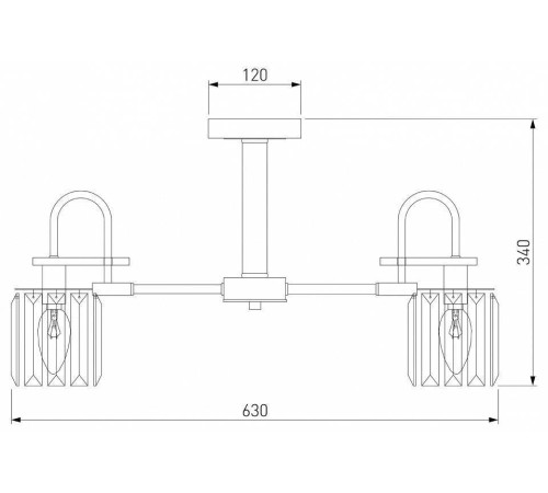 Люстра на штанге Eurosvet Tenia 70090/5 графит