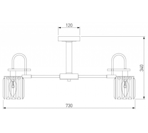 Люстра на штанге Eurosvet Tenia 70090/8 графит