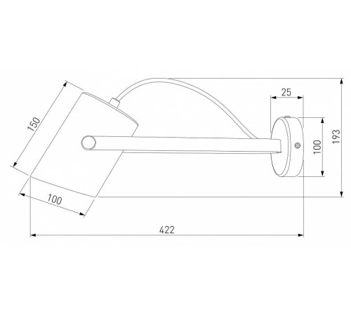 Светильник на штанге Eurosvet Italio 20092/1 черный/античная бронза