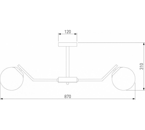 Люстра на штанге Eurosvet Frost 70154/8 латунь
