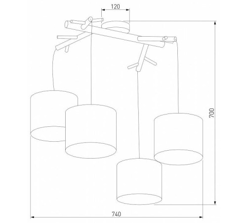 Подвесная люстра TK Lighting Albero White 6554