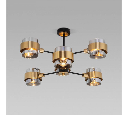 Люстра на штанге Eurosvet Arcada 70127/6 черный/дымчатый